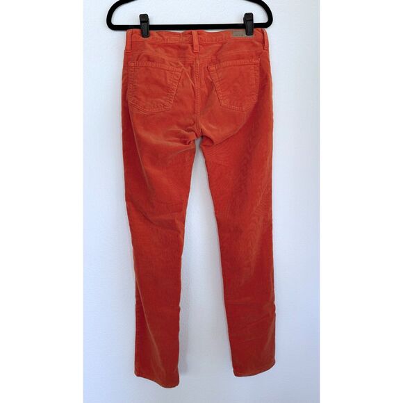 AG Adriano Goldschmied The Stevie Slim Straight Jeans in Orange Corduroy Size 28 - Picture 5 of 15